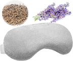 Umisleep Lavender Eye Mask, Aromatherapy Weighted Sleep Mask for Dry Eyes Men Women, Microwave Heated Hot Therapy Eye Cover Moist Compression Pain Relief, Pillow for Puffy Eyes, Sinus Pain, Grey