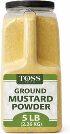 TOSS Ground Mustard Powder – 5 LB Bulk Cooking Spice | Dry Yellow Mustard for Seasoning, Marinades, Sauces & Pickling