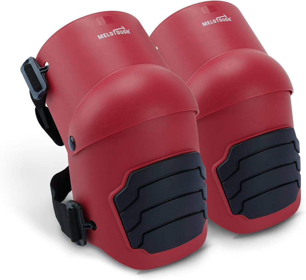 MELOTOUGH Knee Pads for Work,Construction,Flooring,Gardening-Comfortable and Flexible(Red)