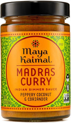 Maya Kaimal Madras Curry Sauce, 12.5 oz, Spicy Indian Simmer Sauce with Peppery Coconut and Coriander. Vegan, Gluten Free, Non-GMO Project Verified, Vegetarian