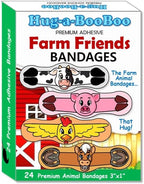 Farm Friends Hugging Farm Animal Adhesive Bandages from Hug-a-BooBoo, The Amazing Bandages that Hug! Super Fun Hugging Cow, Horse, Pig and Chicken! 24 Ct Box