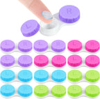 KISEER 12 Pack Colorful Cute Contact Lens Case Bulk Box Holder Container Soak Storage Kit (4 Color)
