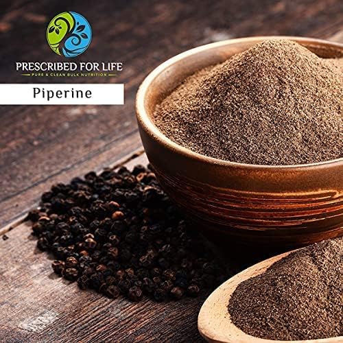 Prescribed For Life Piperine Powder, 95% Black Pepper Extract Powder, Gluten Free, Vegan, Non GMO, Natural Antioxidant (14g)