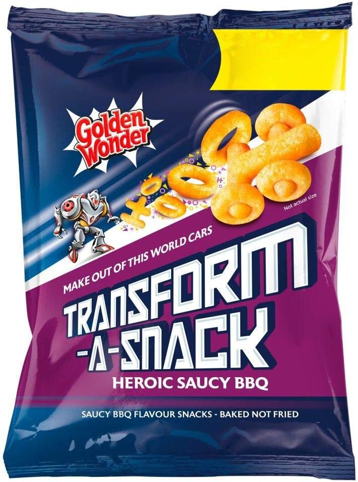Golden Wonder Transformers BBQ - 90g - Pack of 8