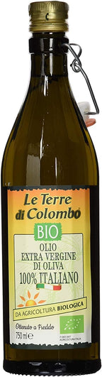 Burxoe Colombo – 100% Italian Biological Organic Extra Virgin Olive Oil, Ribbed Bottle with Mechanical Cap, 0.75