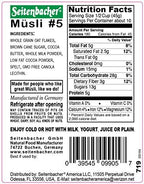 Seitenbacher Muesli #5 Choco Max Natural Cereal, 16 Ounce