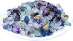 Erliway 100g Natural Rainbow Fluorite Crystal Chips, 7-9mm Tumbled Chips Crushed Crystal Stones, Polished Crystal Chips for Vase Filler Healing Reiki Crystal Jewelry Making Home Decor Aquarium Gravel