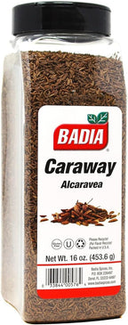 Badia Caraway Seeds, 16 oz - Whole Seed for Cooking, Mild Anise Flavor For Bread, Soups, Stews