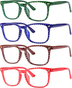 Eyekepper 4-Pack Reading Glasses Polka Dots Pattern Readers for Women Reading