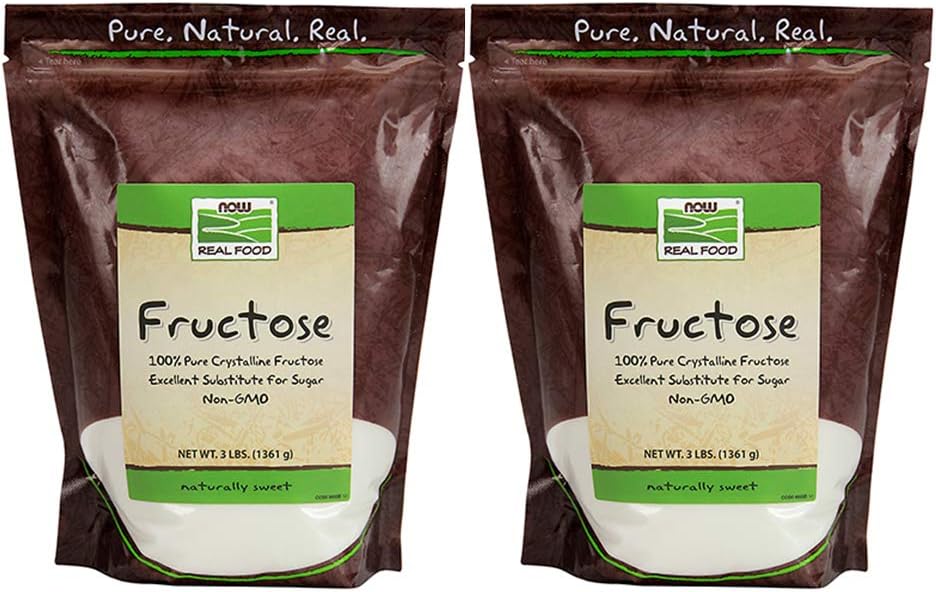 Now Foods, Fructose Fruit Sugar 3 LB (Pack of 2)