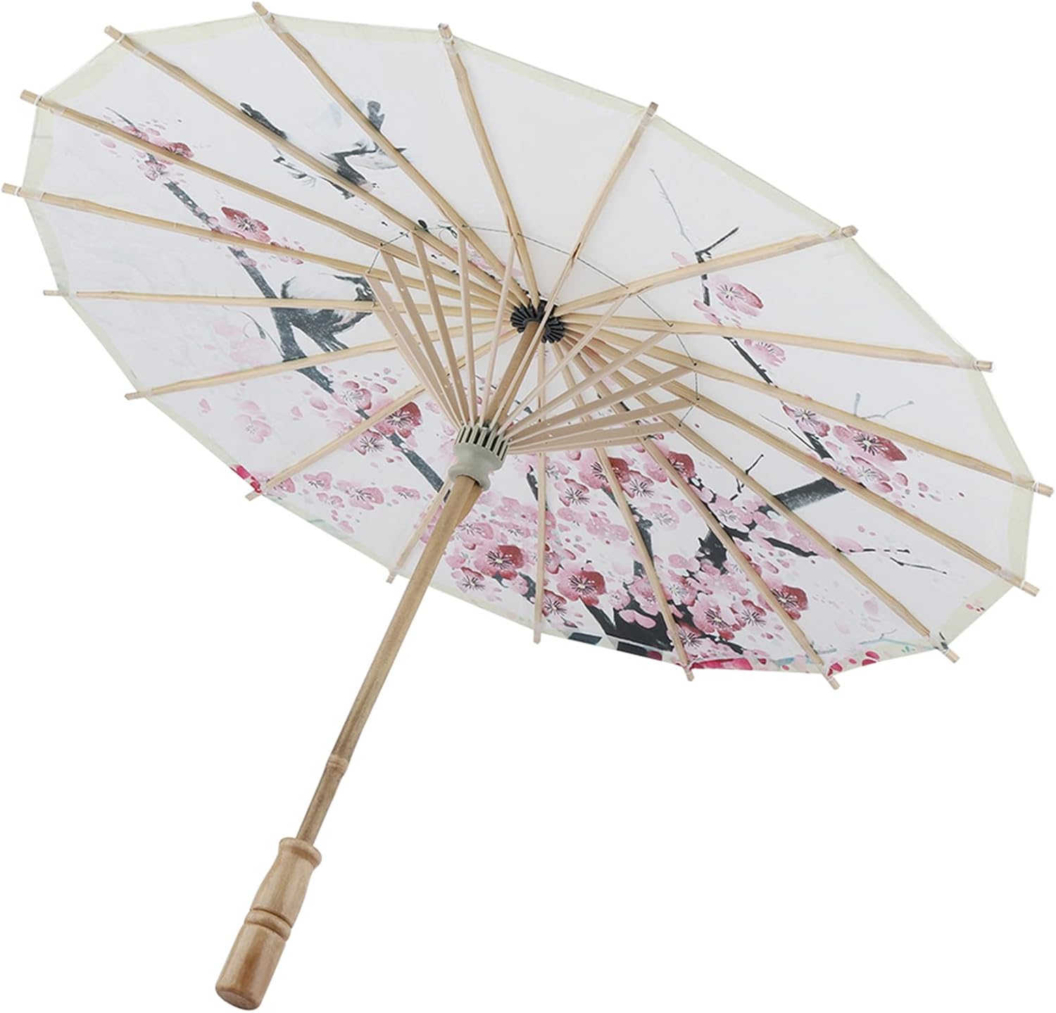 Luqeeg Handmade Oiled Paper Umbrella Japanese Parasol Asian Chinese Classical Dance Umbrella for Photography Cosplay Costumes Wedding Party Home Decoration, 21.7", Plum Blossom