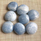 Natural Stones Quartz Minerals Gemstones Crystals Massage Palm Gems Home Decoration,Celestite,40-60mm
