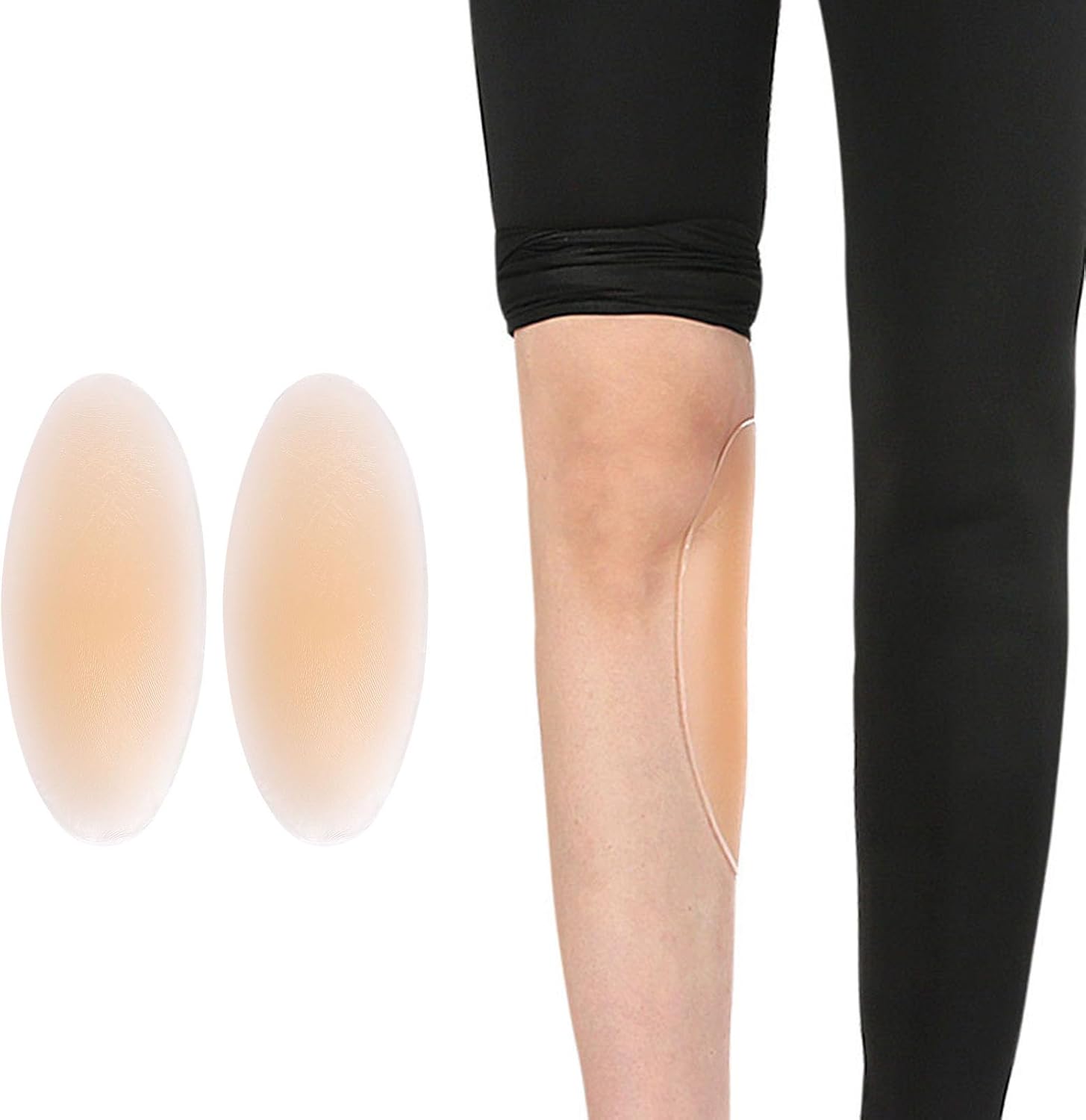 1 Pair Adhesive Calf Pads Anti Allergic Soft Skin Friendly Lifelike Silicone Calf Corrector for Crooked Thin Skinny Legs