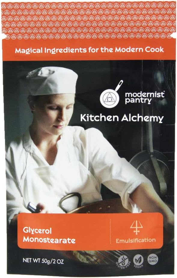 Modernist Pantry Glycerol Monostearate (GMS) ⊘ Non-GMO Gluten-Free Vegan - 50g/2oz