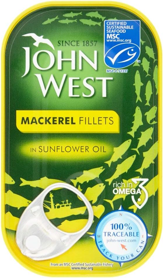 John West Mackerel Fillets in Sunflower Oil 10 x 125g