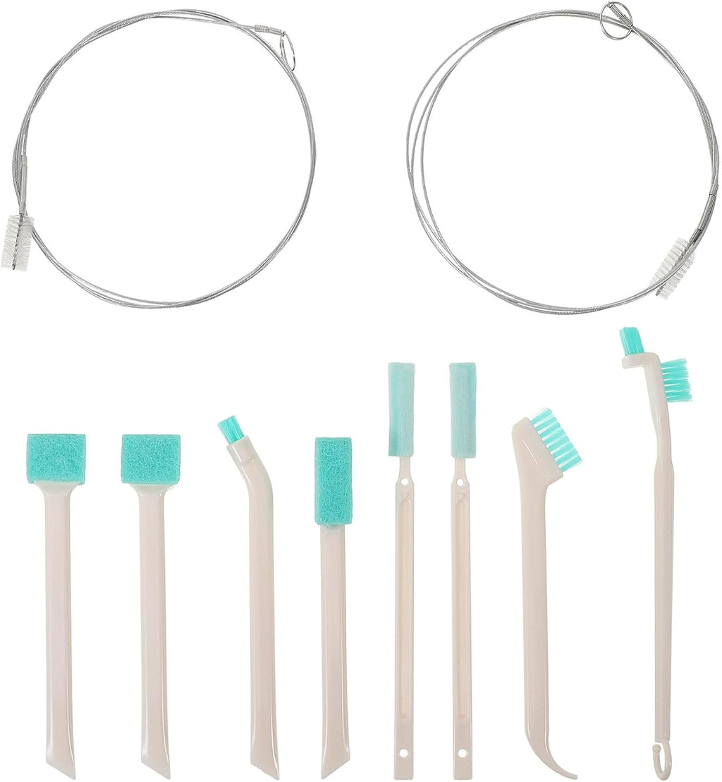 ULTECHNOVO Ice Maker Cleaning Brush Set - Multi-Purpose Nylon Ice Maker Gap Cleaner Kit for Countertop Machines and Appliances - Flexible Tube and Crevice Brushes for Thorough Cleaning