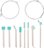 ULTECHNOVO Ice Maker Cleaning Brush Set - Multi-Purpose Nylon Ice Maker Gap Cleaner Kit for Countertop Machines and Appliances - Flexible Tube and Crevice Brushes for Thorough Cleaning