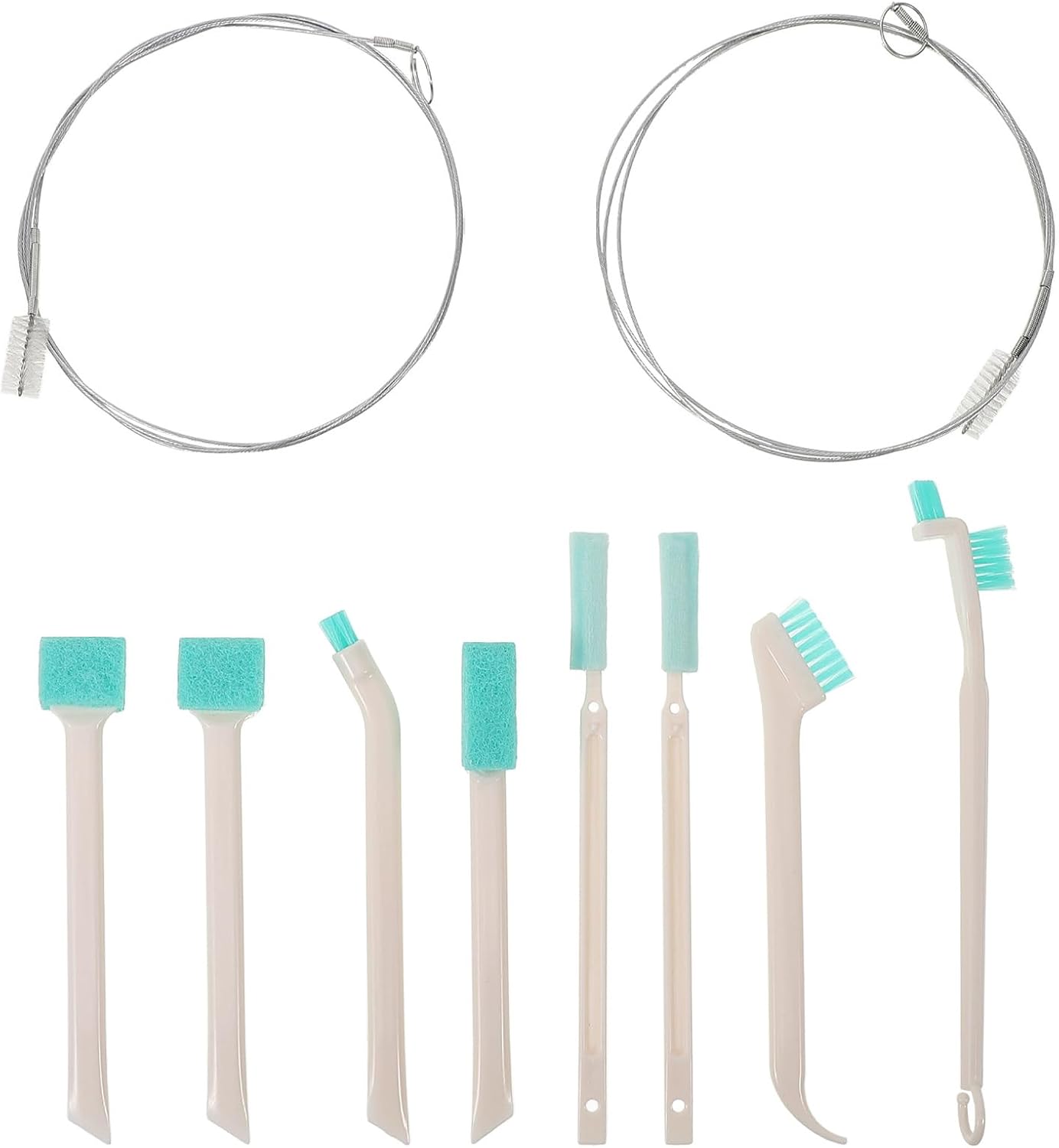ULTECHNOVO Ice Maker Cleaning Brush Set - Multi-Purpose Nylon Ice Maker Gap Cleaner Kit for Countertop Machines and Appliances - Flexible Tube and Crevice Brushes for Thorough Cleaning