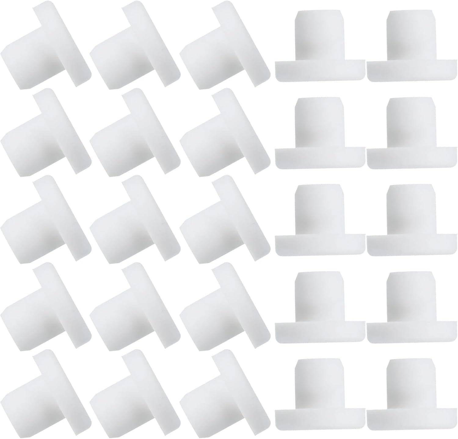 uxcell 25 Pcs T Shaped Silicone Plug, Dia 10.5 mm/0.41 Inch Elastic Waterproof Silicone Plug Reusable Bottle Stopper Solid Sealing Round Hole Plug for Pipes Equipment, White