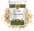 Organic Way Dried Lemongrass Fine Cut & Sifted | Herbal Tea (Cymbopogon citratus) - Organic & Kosher Certified | Raw, Vegan, Non GMO & Gluten Free | USDA Certified | Origin - India (1/2LBS / 8Oz)