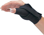 Comfort Cool Thumb CMC Restriction Splint - Breathable Neoprene Thumb Brace for Arthritis - Black, Left Hand, Medium (7 to 8 inches)