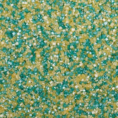 St Patricks Day Sanding Sugar Sprinkles, 4.6 oz Green and Yellow Spring Sprinkles, Edible Sparkling Sugar Crystals for Baking Topping, Cupcakes, Cookies, Ice Cream & Cake Decorating