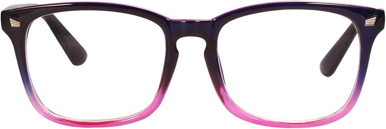 Bestum Plain Glasses Frame for Women Men non prescription Plastic full Frame Clear Lens