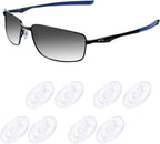 Acefrog 4 Pairs Upgraded Nose Pads for Oakley Whisker, WireTap, Half Wire 2.0, Crosshair 2.0, Square Wire 3.0; for Maui Jim Eyeglass Sunglass, Push-in Nose Piece Replacement, Anti-Slip, Clear