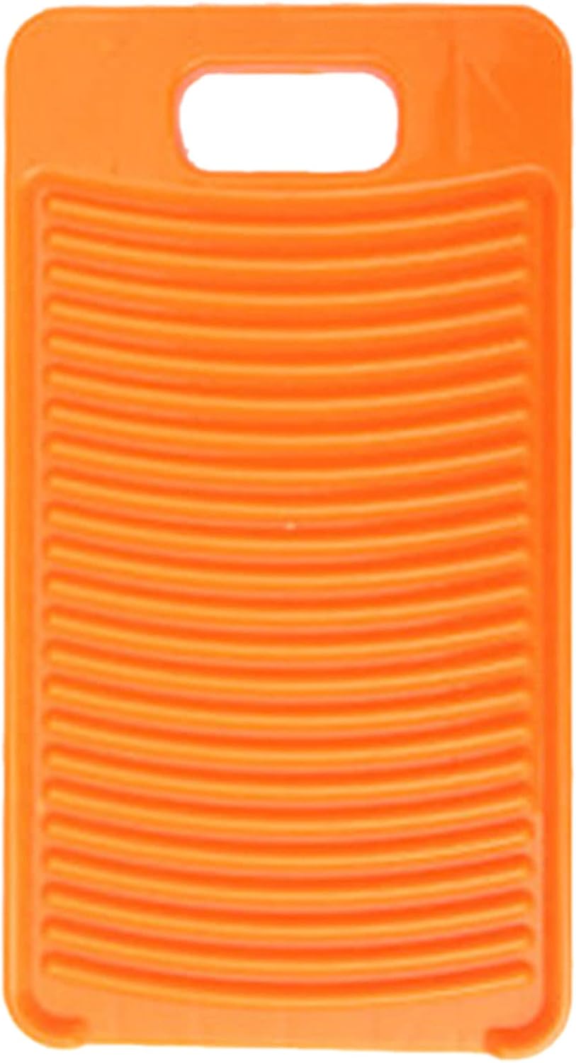 MAOYE Plastic Mini Washboard Washing Board for Kids Shirts Clean Laundry Lime (Orange)