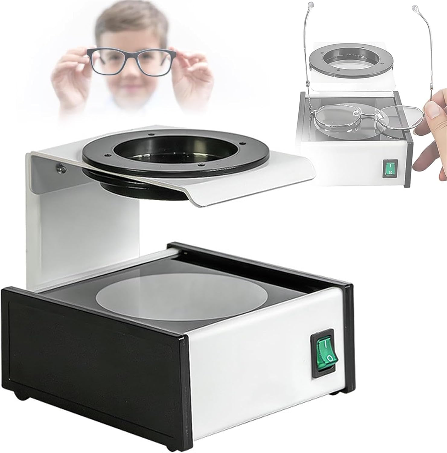 Glasses Lens Stress Tester Machine, Crystal Lens Detector, Polarized Stress Meter, Measuring Stress and Strain in Lenses
