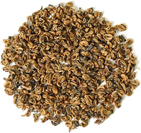 GOARTEA Dianhong Black Tea - 2Pcs 250g / Total 17.6oz Nonpareil Supreme Grade - Yunnan Fengqing Dian Hong - Chinese Dianhong Loose Leaf Tea - Snail Shape