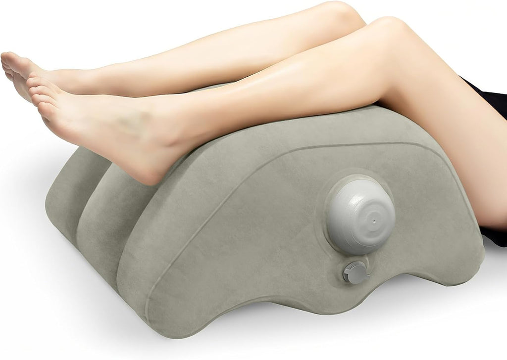 Inmoredo Inflatable Leg Elevation Pillow After Surgery, Wedge Leg Elevating Pillows for Injury Recovery, Blood Circulation, Swelling, Legs Support Cushion Knee Hip Ankles Pain