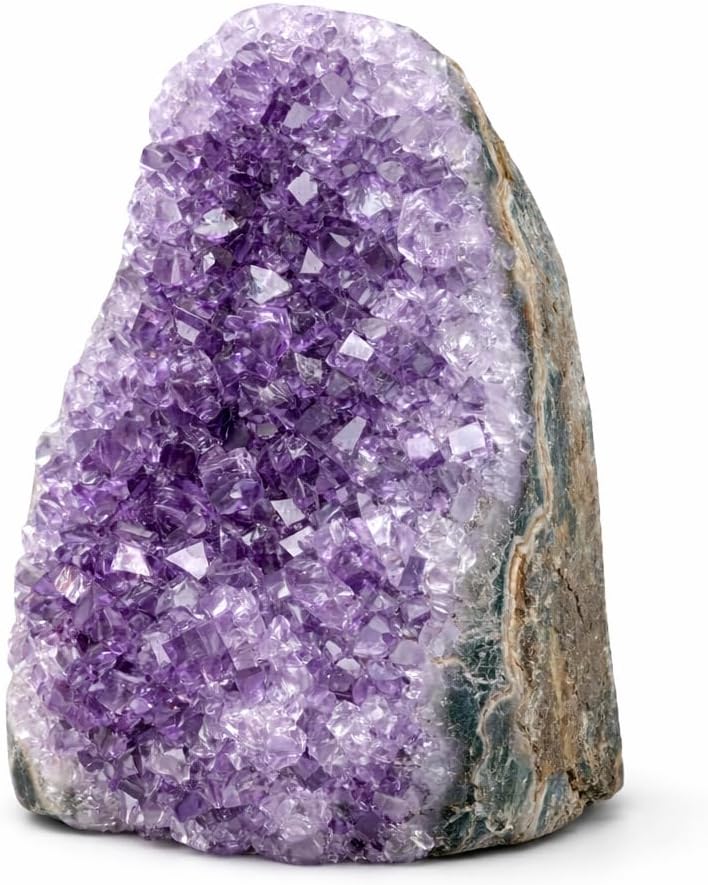 Natural Amethyst Cluster Crystal (0.5–1 lb) Raw Purple Amethyst Druzy Geode from Brazil – Healing Crystal for Meditation, Chakra Energy Balance, Reiki, Spiritual Decor & Home Decoration