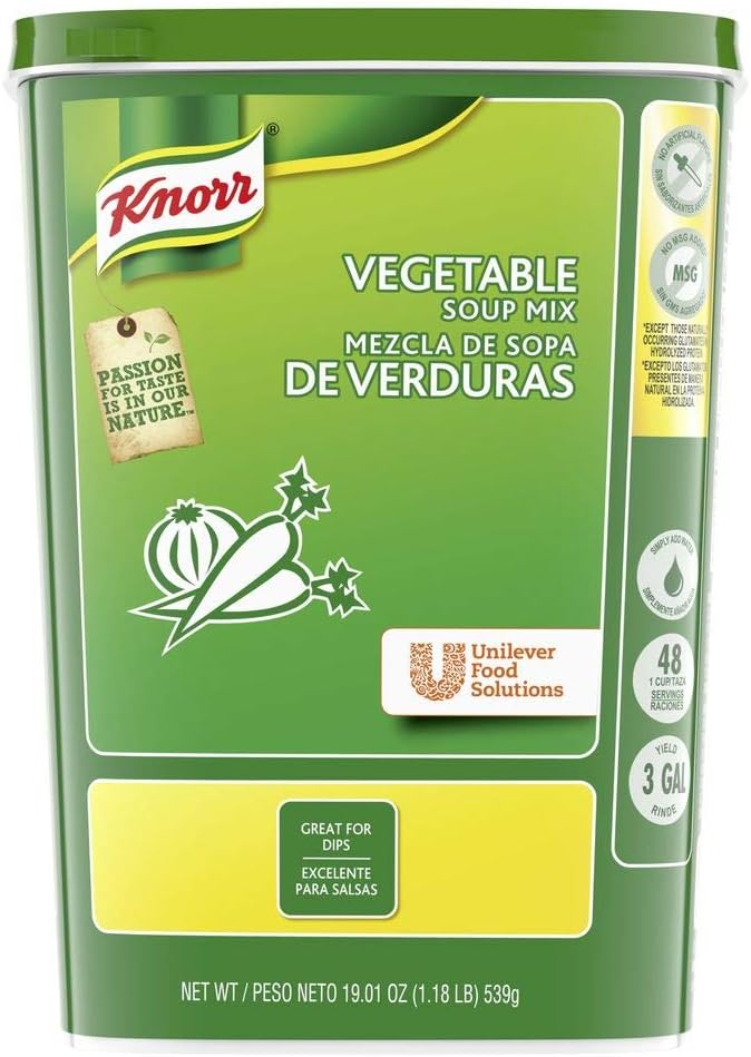 Knorr Professional Vegetable Soup Mix Vegetarian, No Artificial Flavors, No added MSG, 19.01 oz, Pack of 6
