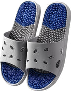 Plantar Fasciitis Acupressure Slippers Women Men Foot Acupoint Acupuncture Massage Slippers Non-Slip Shower Shoes Reflexology Sandals Arthritis Neuropathy Pain Relief(Gray,46/47 EU)