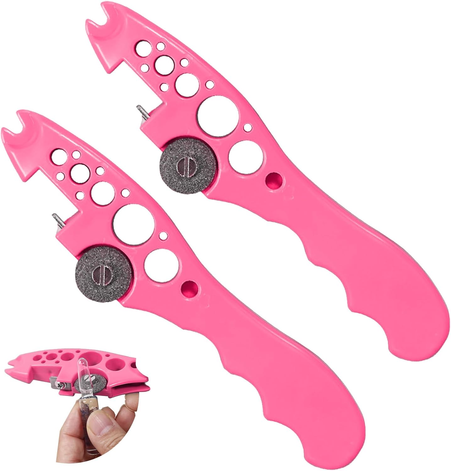 2-Pack Pink Ampoule Accessory Tool - Fish-Shaped Glass Vial Opener for Professional Use | Easy-Grip Design | Essential for Lab & Pharmacy Settings