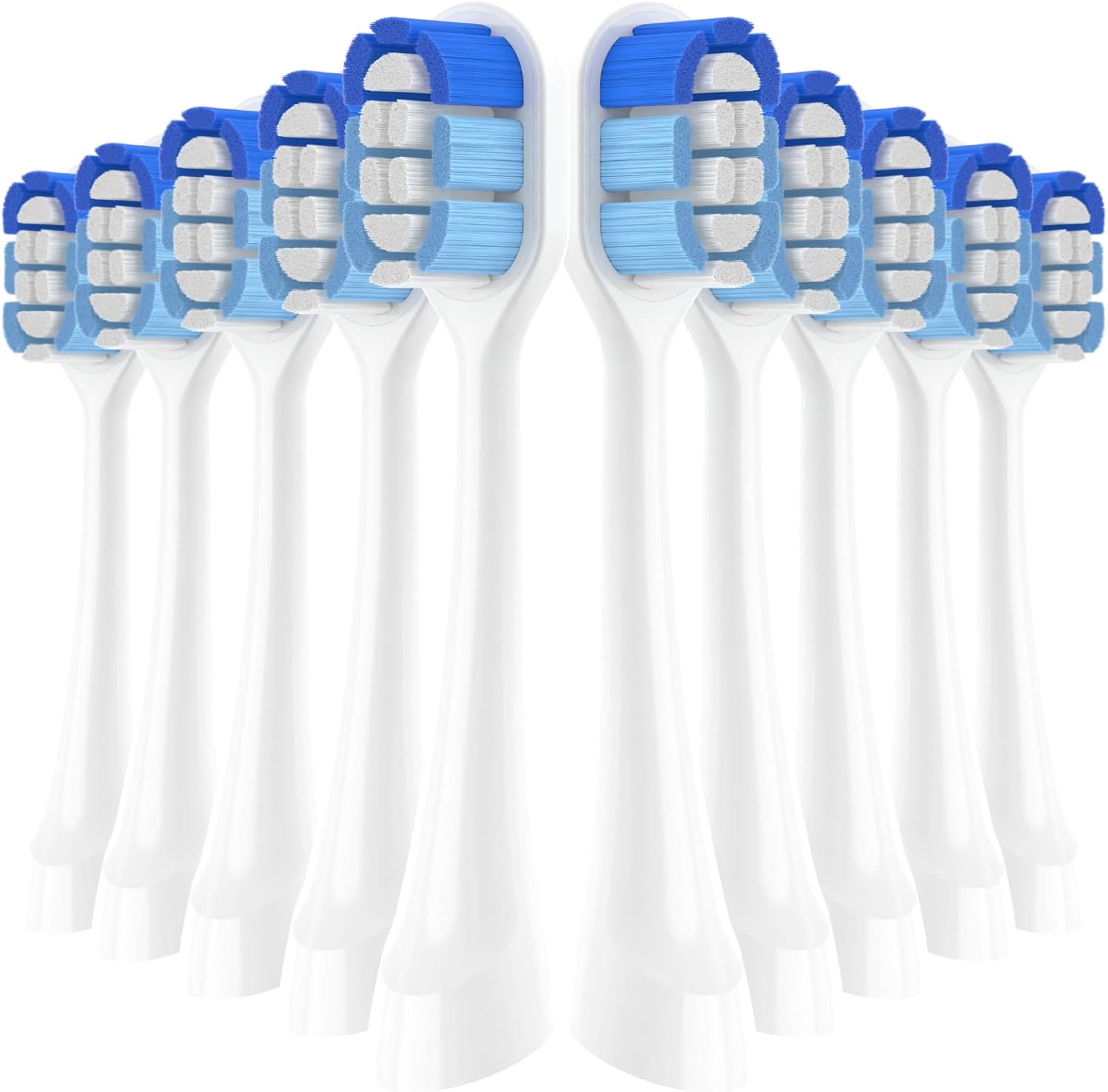 10 Pack Compatible with Oral-B Clic Toothbrush Ultimate Clean Replacement Brush Heads, for Oral-B Clic Toothbrush (White)