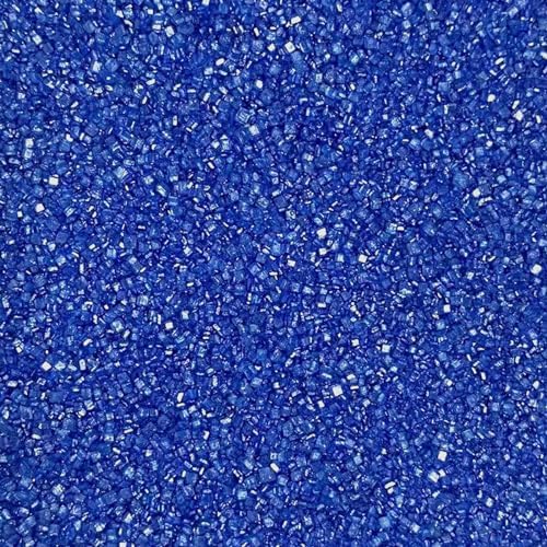 Sentovac Royal Blue Sanding Sugar for Baking Edible Sparkling Coarse Sugar Crystals Sprinkles for Baking Topping Cake Cookie Cupcake Topper Ice Cream Decoration Supplies 3.2 OZ