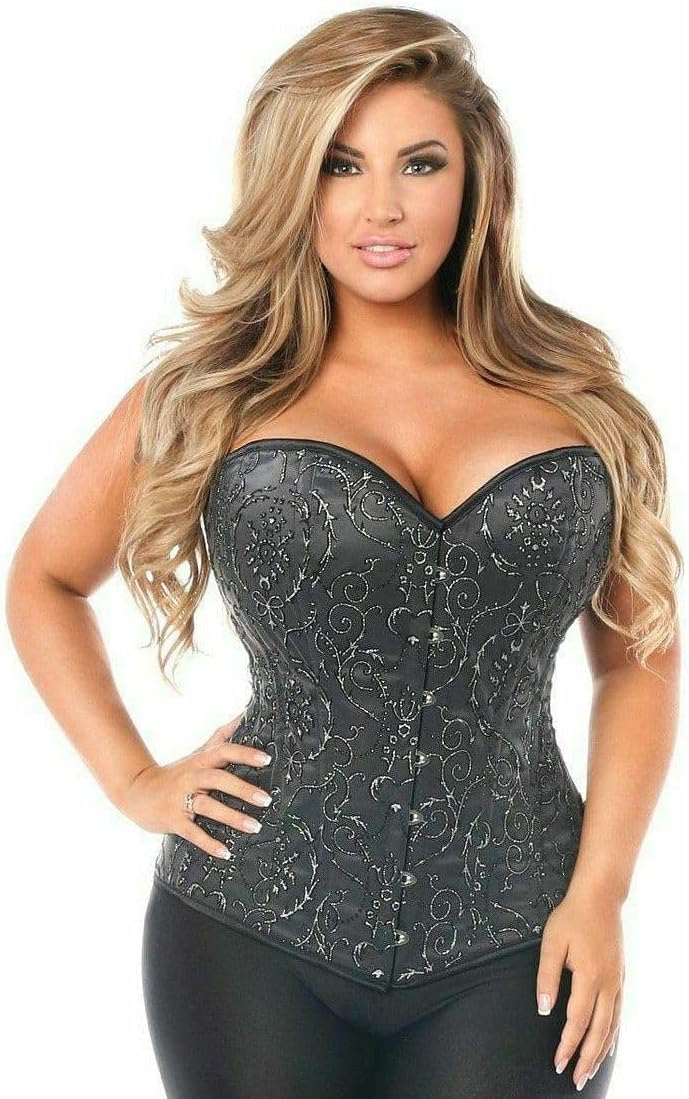 Daisy corsets womens Top Drawer Elegant Embroidered Steel Boned Corset