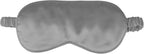 1 Pack Sleep Mask, Silk Eye Mask with Elastic Strap, Blindfold, Soft Silk Sleeping Mask for Girls, Women, Men (Grey)