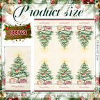 100 PCS Christmas Napkins Disposable | 3 Ply Paper Christmas Tree Napkins, Decorative Napkin for Bathroom Home Kitchen Dinner, Guest Paper Hand Towels for Xmas Winter Holiday Party Supplies
