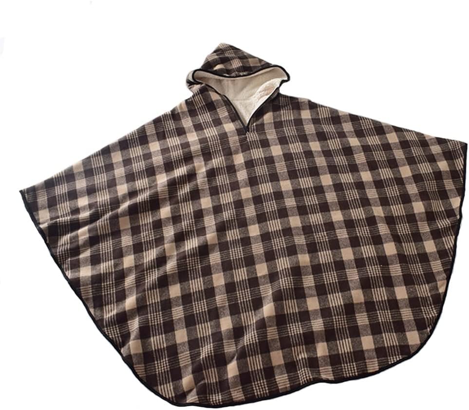 Wheelchair Cover Comfortable Warm Hooded Wheelchair Cloa Cold and Wind Proof Wheelchair Clothes for The Elderly Manual and Electric Wheelchair Warm Cover (Color : Brown)