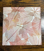 IHR Ideal Home Range Party Napkins Disposable 3-Ply Paper Lunch Napkin Pack, 6.5" x 6.5", Transparent Leaves, 20-Count