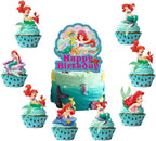 25pcs mermaid Cake Toppers Cupcake Toppers Cake Decorations,mermaid Birthday Party Supplies Decorations (3)