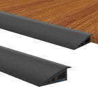 Ruedamann 13.1 Ft Threshold Transition Strip, 1 1/5"~1 2/5" Rise Rubber Threshold Ramp, Overlap Edge Reducer, Doorway Edge Trim and Mats for Golf Courses, Laminate Doorway, Carpet, Floor, Tile