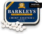 Barkleys Black Licorice Candy, Mint Coated - Licorice Pellets Covered with Refreshing Mint- Gluten Free Licorice, Gelatine Free, Vegan (1 Can x 18 gr.)