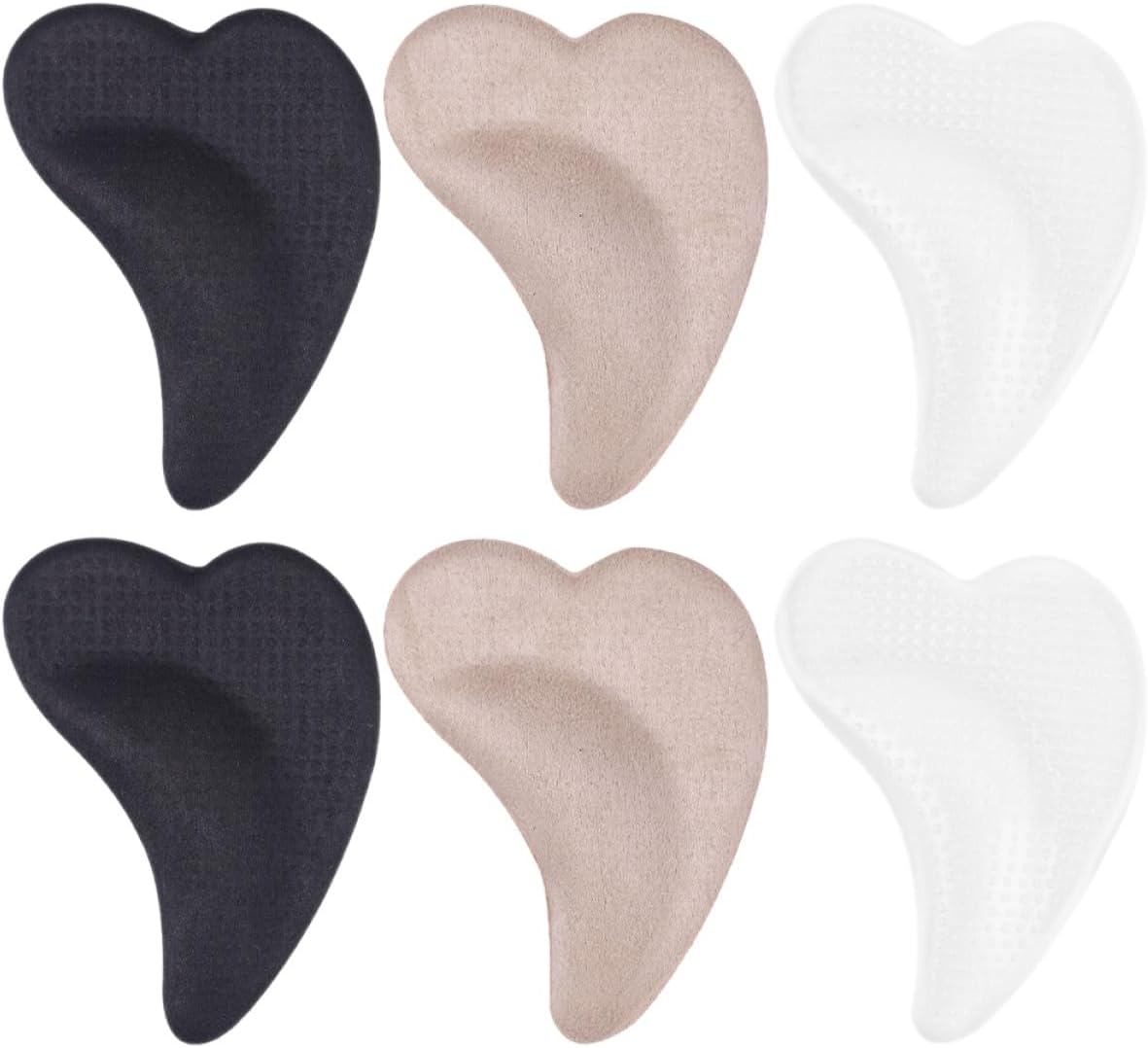 FOMIYES 3 Pairs Metatarsal Pads High Heel Forefoot Insoles Adhesive Half Foot Cushions Comfortable Shock Absorbing Support for Women Ball of Foot Relief