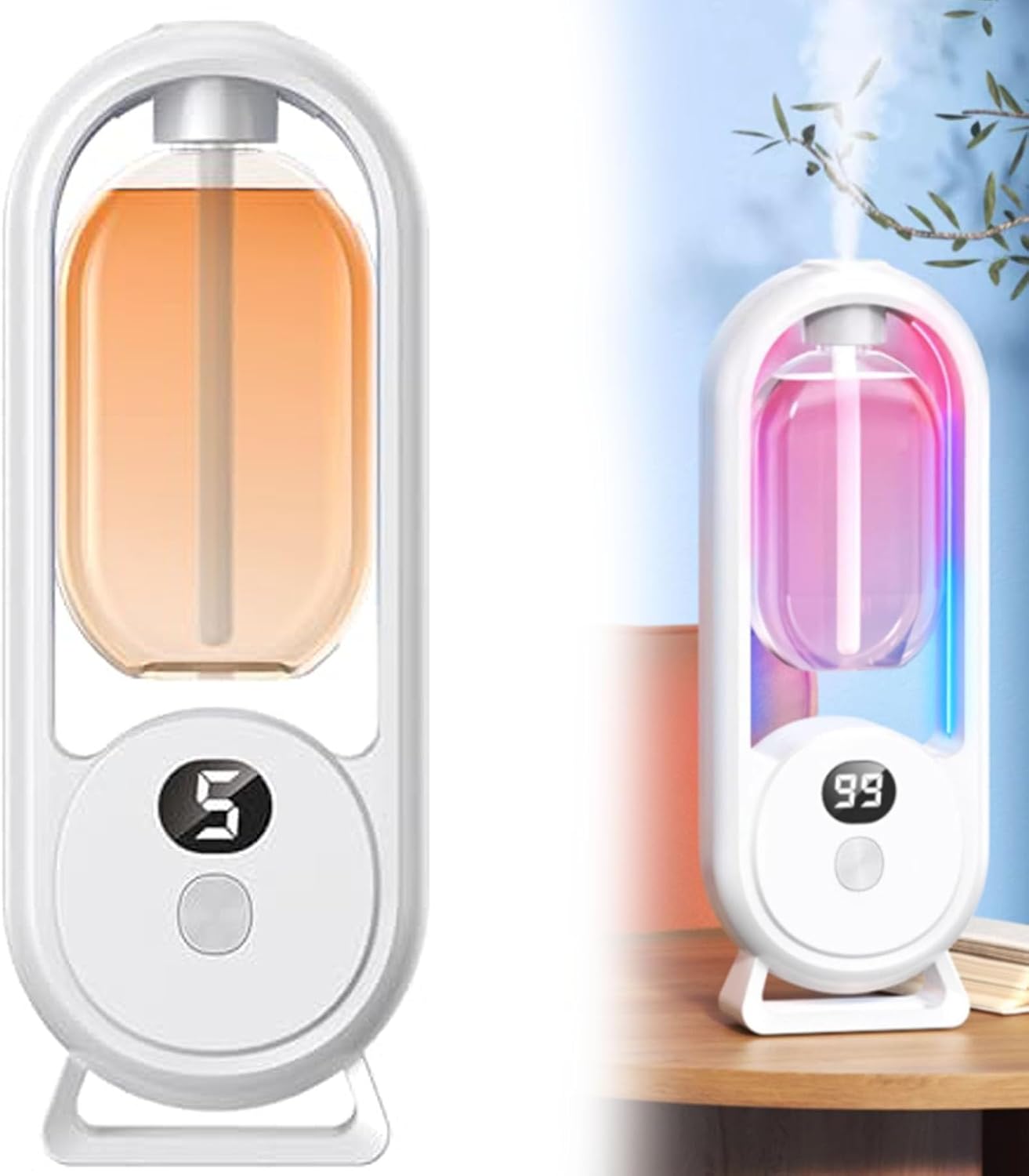 Automatic Aromatherapy Diffuser,Automatic Diffuser Sprayer,Upgrade Rechargeable 6 Modes Aromatherapy Diffusers for Bedroom Office Bathroom