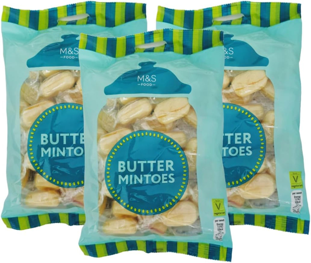 M&S Butter Mintoes, 225g, 3 Pack, Classic Buttery Mints Traditional Hard Boiled Sweets, Made in UK