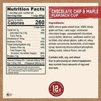 Kodiak Cakes Pancake On The Go, Chocolate Chip & Maple, 2.29 Oz (Pack Of 12)